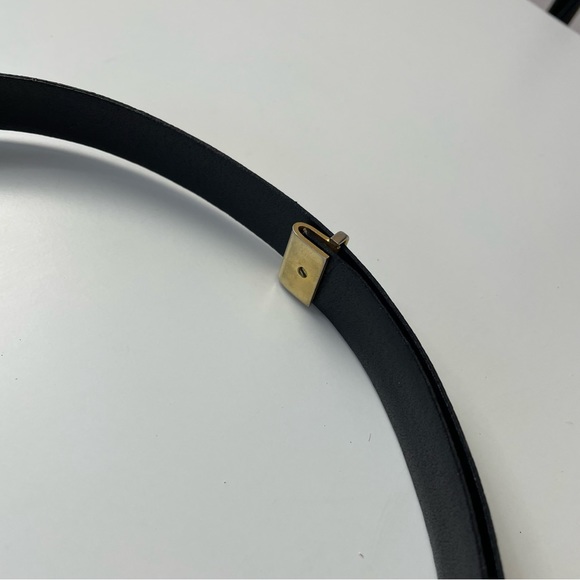 Vintage Cuero Vaca Industria Argentina Dark Brown Leather Belt w/Gold Hardware - Picture 7 of 12